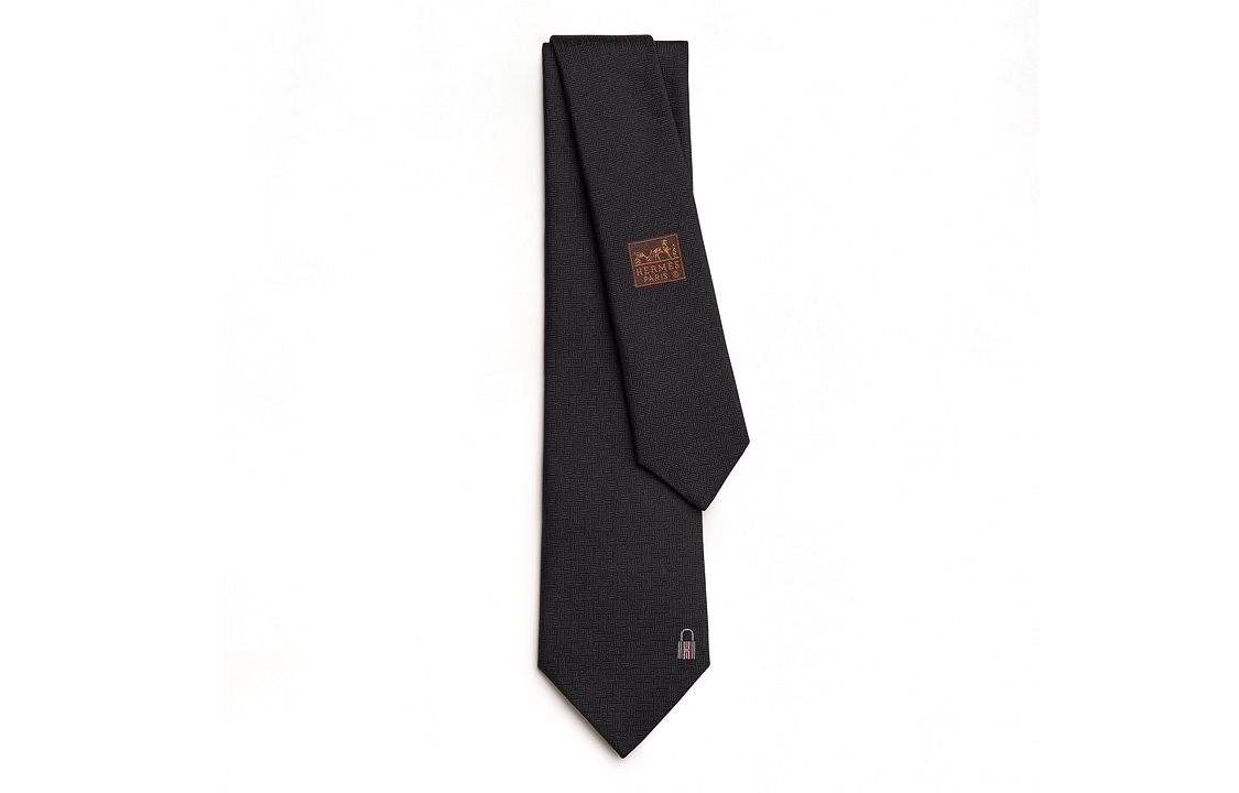 Order エルメス メンズ シルクネクタイ 7 Unie Pinces H ロックパターン デザイン H339343T 01