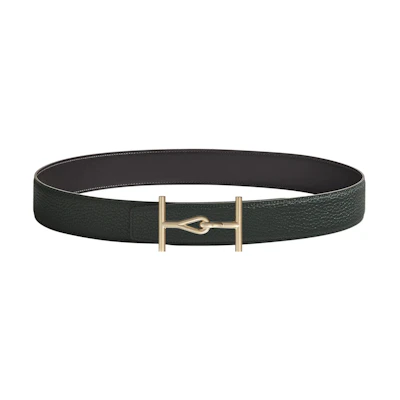 HERMES Togo Black Leather Belt, Stylish & Trendy, 3.8CM Width H010411CQ2K-H077971CAGV085