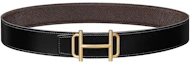 Order HERMES Sabuk Kulit Togo Hitam Reversible Gesper Emas Lebar 3.8cm. H075370CP2K H077971CAAB100