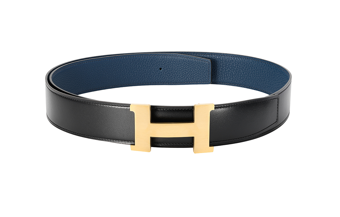 Lookbook 에르메스 토고 리버서블 레더 벨트 블랙/블루 골드 버클 3.8cm H704562CUZ3 H077971CAAE