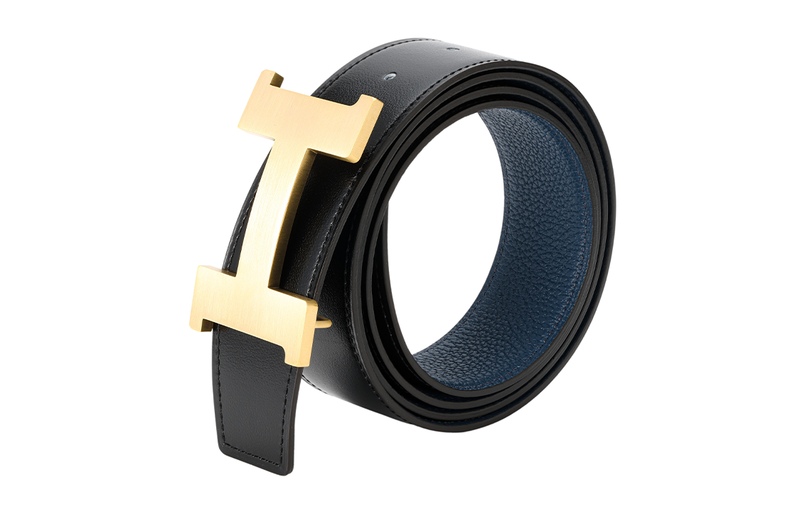 Details for 에르메스 토고 리버서블 레더 벨트 블랙/블루 골드 버클 3.8cm H704562CUZ3 H077971CAAE