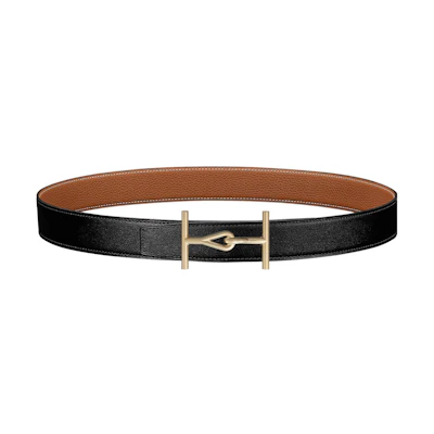 HERMES Togo Reversible Leather Belt Gold Buckle 3.2cm H010407CQ2K-H073967CAAA