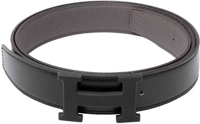 HERMES Tali Pinggang Kulit Togo Hitam/Etoupe Reversible 3.2cm H080029CY89+H073967CAAC Lookbook HERMES Tali Pinggang Kulit Togo Hitam/Etoupe Reversible 3.2cm H080029CY89+H073967CAAC