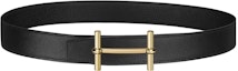 Buy HERMES 男士 Togo 黑色皮帶搭配金扣,寬3.2cm H077931CP2K-H073996CAAF090