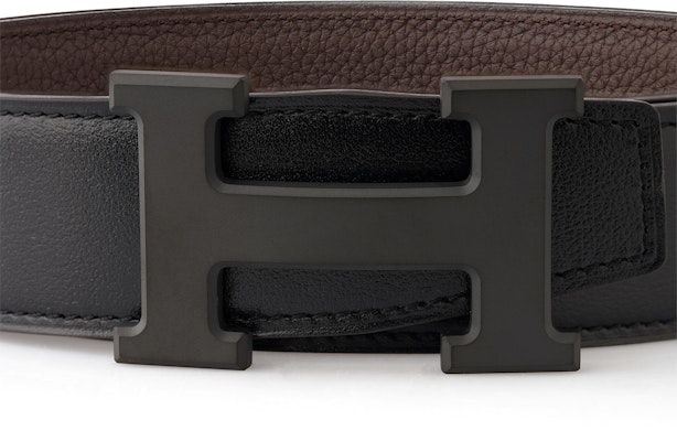 エルメス トゴカーフスキンベルト チョコレート/ブラック シルバーバックル 3.2cm H080029CY89-H073967CAAB Lookbook エルメス トゴカーフスキンベルト チョコレート/ブラック シルバーバックル 3.2cm H080029CY89-H073967CAAB