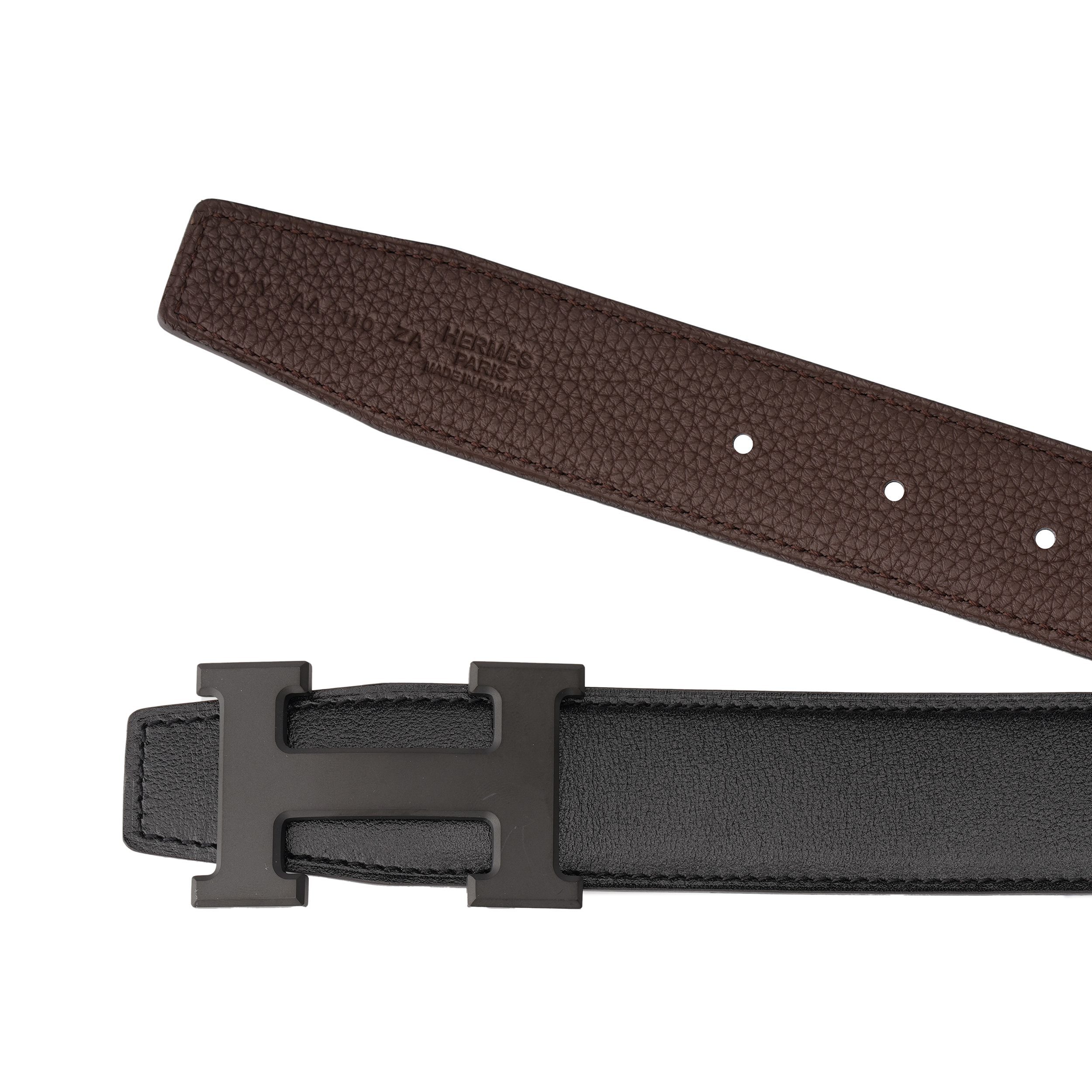 Purchase エルメス トゴカーフスキンベルト チョコレート/ブラック シルバーバックル 3.2cm H080029CY89-H073967CAAB