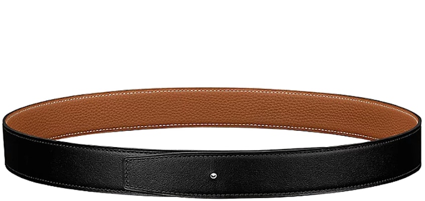HERMES Togo Calfskin Reversible Belt for Men Black/Brown 3.2cm Wide. H073967CAAA Order HERMES Togo Calfskin Reversible Belt for Men Black/Brown 3.2cm Wide. H073967CAAA