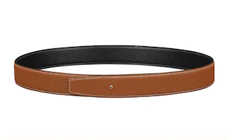 Lookbook HERMES Togo Calfskin Reversible Belt for Men Black/Brown 3.2cm Wide. H073967CAAA