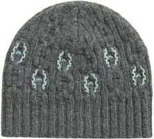 HERMES Tri Maillon Tresse Knit Hat Men’s Grey H232073N HERMES Tri Maillon Tresse Knit Hat Men’s Grey H232073N