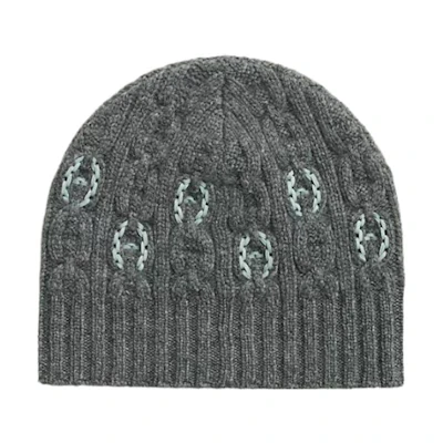 HERMES Tri Maillon Tresse Knit Hat Men’s Grey H232073N