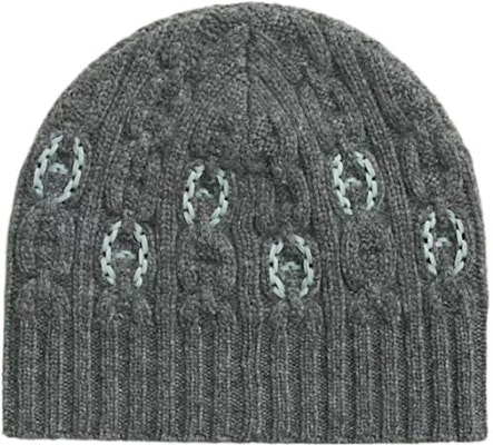 HERMES Tri Maillon Tresse Knit Hat Men’s Grey H232073N Order HERMES Tri Maillon Tresse Knit Hat Men’s Grey H232073N