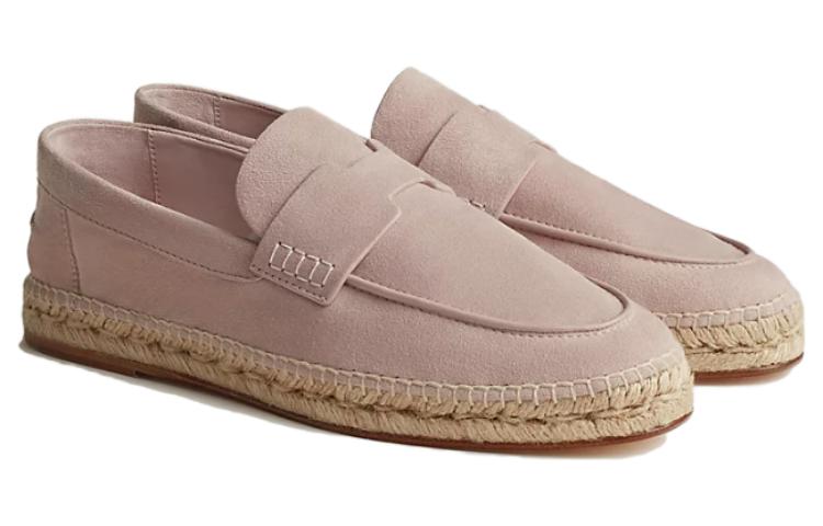 Order HERMES愛馬仕 Trip 皮革 圓頭套腳 漁夫鞋 男款 粉色