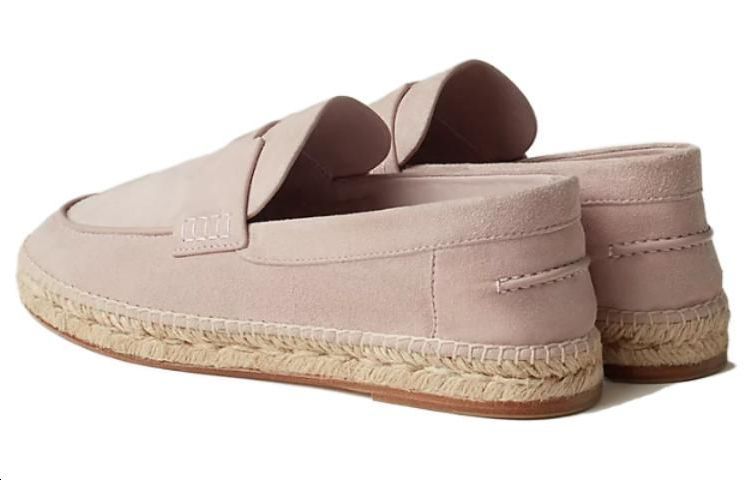 Shop HERMES愛馬仕 Trip 皮革 圓頭套腳 漁夫鞋 男款 粉色