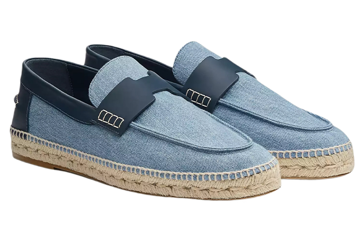 Order HERMES Trip Canvas Espadrille 'Denim Biru' H221835Z-H68