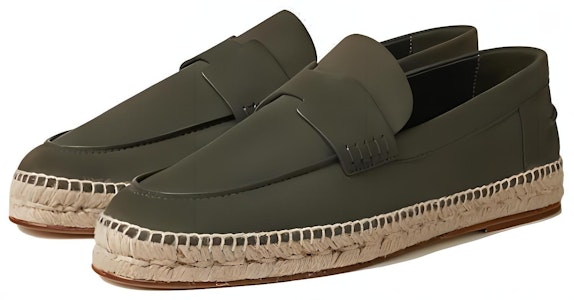HERMES Zapatos de Cuero Verde Oscuro Slip-On 'Fisherman' H211874Z-H4N Buy HERMES Zapatos de Cuero Verde Oscuro Slip-On 'Fisherman' H211874Z-H4N