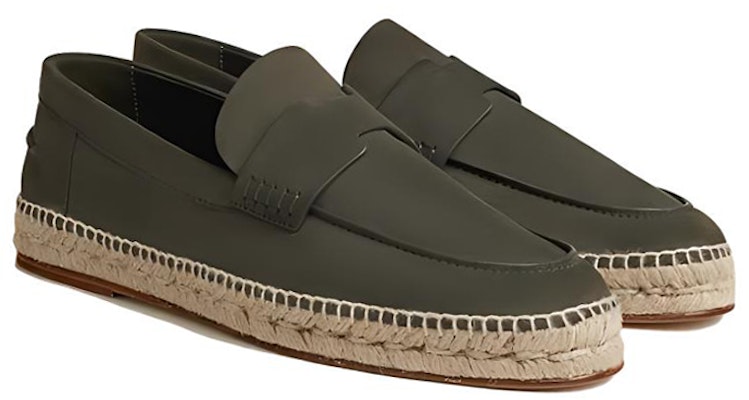 HERMES Trip Leather Round Toe Slip-On 'Deep Green Fisherman' H211874Z-H4N Order HERMES Trip Leather Round Toe Slip-On 'Deep Green Fisherman' H211874Z-H4N