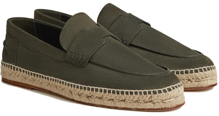 HERMES Zapatos de Cuero Verde Oscuro Slip-On 'Fisherman' H211874Z-H4N Order HERMES Zapatos de Cuero Verde Oscuro Slip-On 'Fisherman' H211874Z-H4N