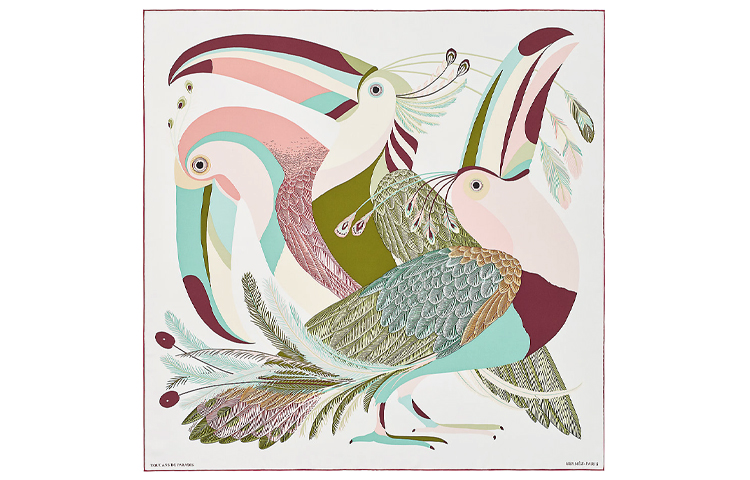 HERMES Tropical Toucans Scarf Multicolor H003560S-04 圖 2