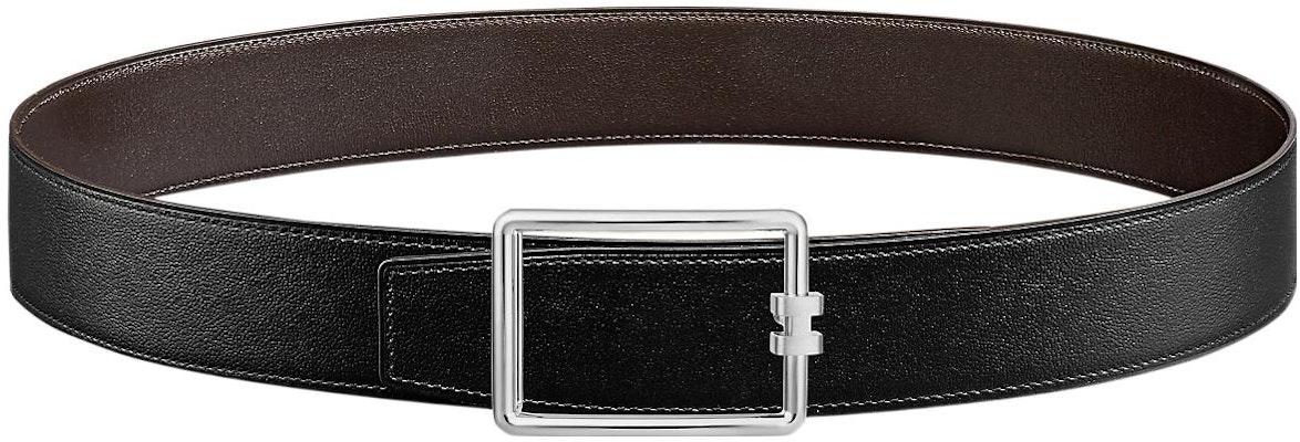 爱马仕Tube H可翻转Togo皮腰带,银色扣,3.8厘米 - 黑色款 H081675CK05-H081779CAAA100 Buy 爱马仕Tube H可翻转Togo皮腰带,银色扣,3.8厘米 - 黑色款 H081675CK05-H081779CAAA100