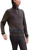 HERMES Turtleneck Zipper Ribbed Sweater Basalt Grey H467215HA0ILA HERMES Turtleneck Zipper Ribbed Sweater Basalt Grey H467215HA0ILA