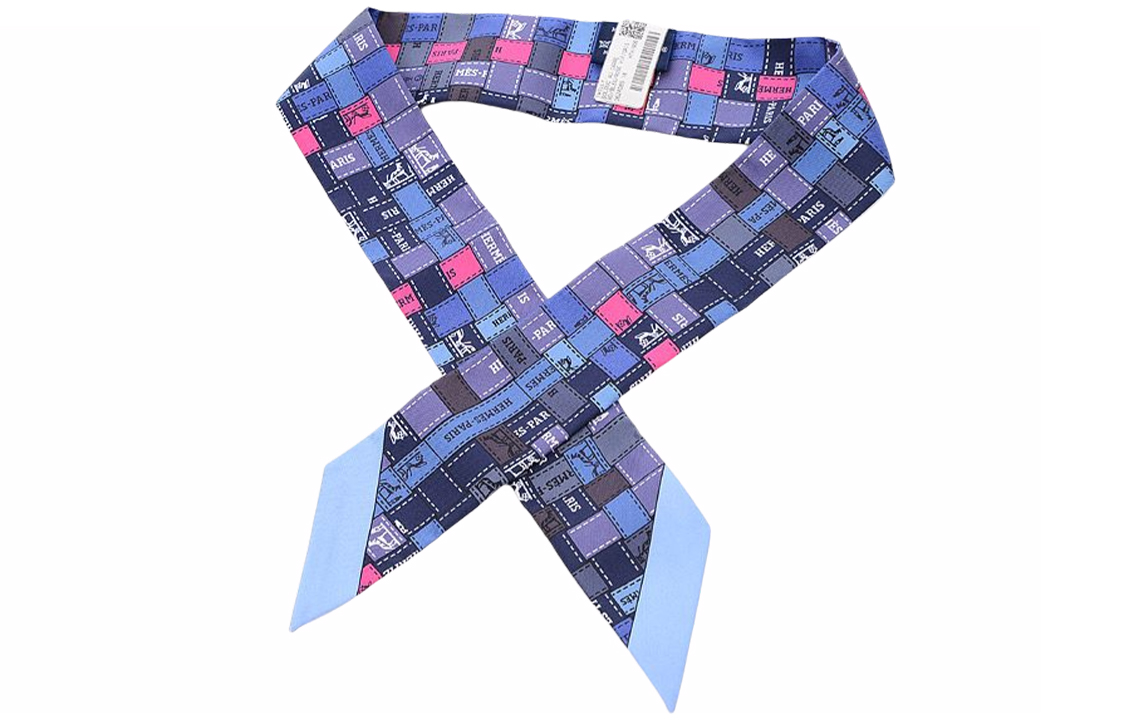 HERMES Twilly Bolduc Ribbon Scarf Blue H062408S-18 圖 3