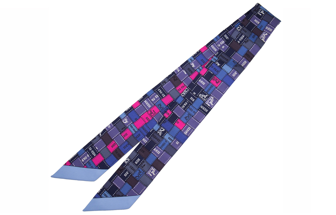 HERMES Twilly Bolduc Ribbon Scarf Blue H062408S-18 圖 4