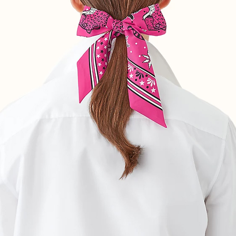 HERMES Twilly Pink Silk Scarf Ribbon H063350S-03 圖 3