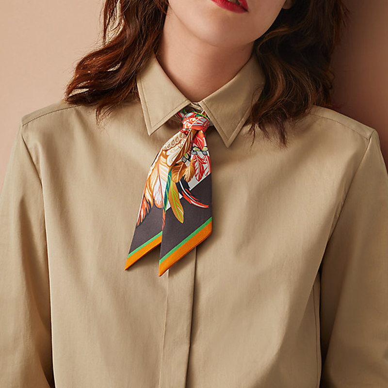 HERMES Twilly Silk Scarf Taiping Dance Unisex Couple Style H063572S-07 圖 3