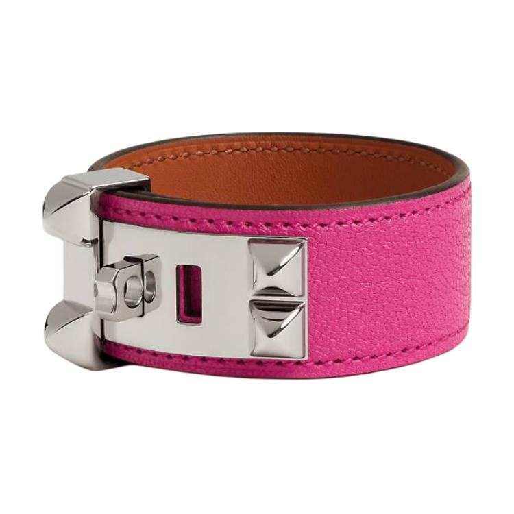 HERMES Two-Tone Goatskin Bracelet Unisex Pink Couples Edition. H011111CK5RT1