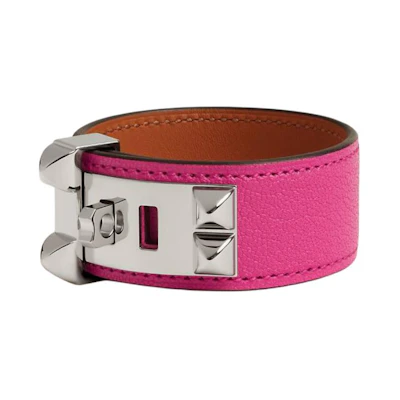 HERMES Two-Tone Goatskin Bracelet Unisex Pink Couples Edition. H011111CK5RT1