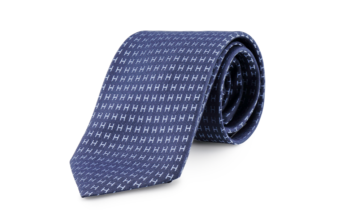 HERMES Two-Tone H Jacquard Silk Tie H038188T-17 圖 3