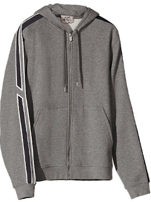 爱马仕灰色双配色拉链连帽衫卫衣 H167525HA76 Order 爱马仕灰色双配色拉链连帽衫卫衣 H167525HA76