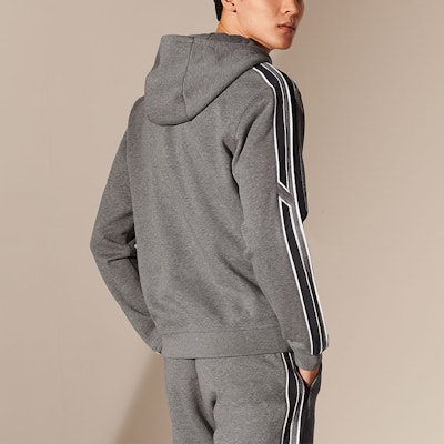 爱马仕灰色双配色拉链连帽衫卫衣 H167525HA76 Shop 爱马仕灰色双配色拉链连帽衫卫衣 H167525HA76