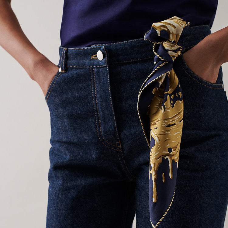 HERMES Unisex 45cm Silk Scarf "Fresh Paint" Design. H892685S-06 圖 3