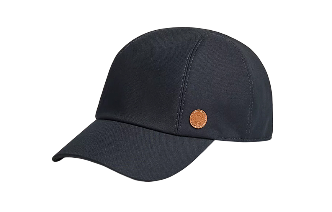 HERMES Unisex Black Sunshade Comfort Cap Baseball Hat. H222049N  0158