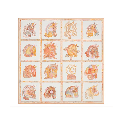 HERMES Unisex Fashion Versatile Silk Scarf for Men and Women H003913S-08