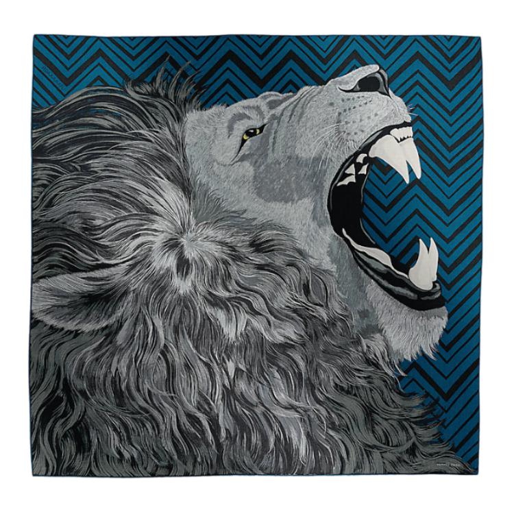 HERMES Unisex Gray Scarf - Goat Cashmere & Silk Blend H103957T 05