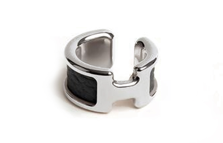 HERMES Unisex Metal Clip-On Earrings Silver - Minimalist Design H010734CK89