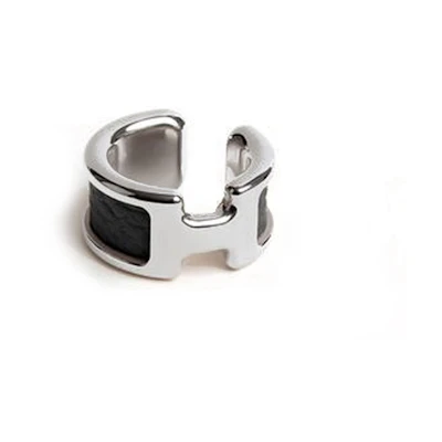 HERMES Unisex Metal Clip-On Earrings Silver - Minimalist Design H010734CK89