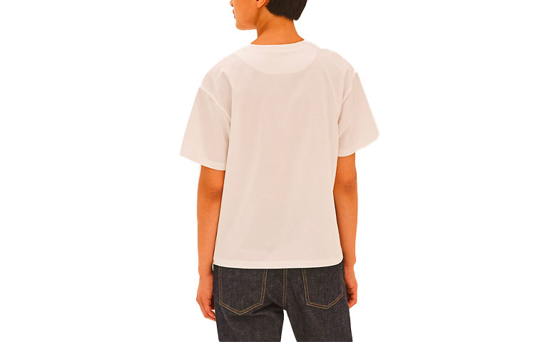 Lookbook HERMES 男女白色字母印花圓領T恤 H1E4615DG90