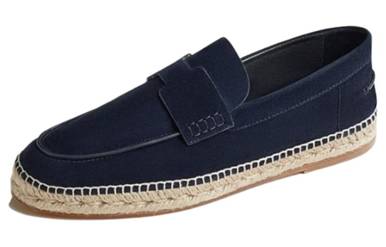 HERMES Velvet Round Toe Slip-On 'Ocean' H211874Z-HI3