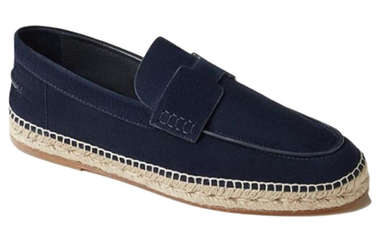 Order HERMES Slip-On in Velluto Punta Tonda ''Ocean'' H211874Z-HI3
