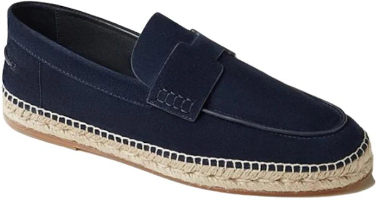HERMES Slip-On in Velluto Punta Tonda ''Ocean'' H211874Z-HI3 Order HERMES Slip-On in Velluto Punta Tonda ''Ocean'' H211874Z-HI3
