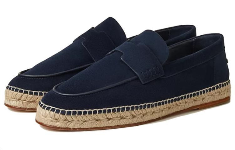Lookbook HERMES Slip-On in Velluto Punta Tonda ''Ocean'' H211874Z-HI3