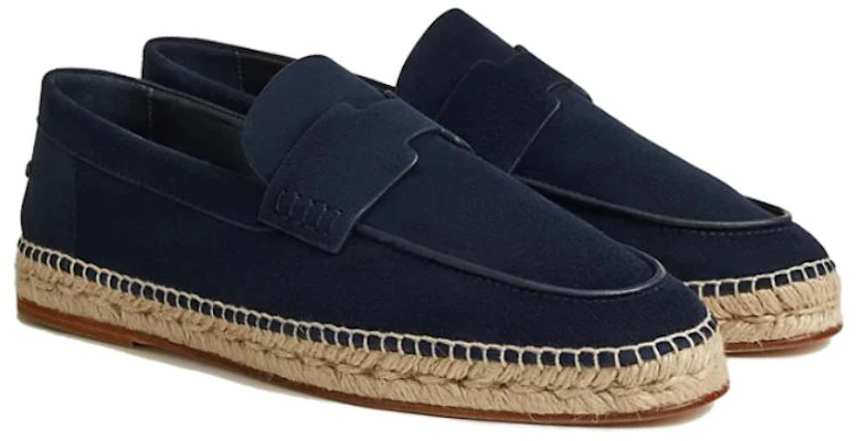 HERMES Slip-On in Velluto Punta Tonda ''Ocean'' H211874Z-HI3 Shop HERMES Slip-On in Velluto Punta Tonda ''Ocean'' H211874Z-HI3