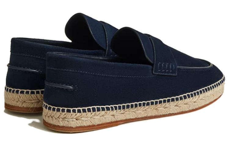 Purchase HERMES Slip-On in Velluto Punta Tonda ''Ocean'' H211874Z-HI3