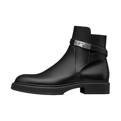 HERMES Veo Ankle Boot 'Black Calfskin'