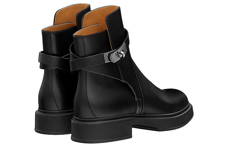 Shop HERMES Veo Ankle Boot 'Kulit Anak Sapi Hitam' H192560Z-H02
