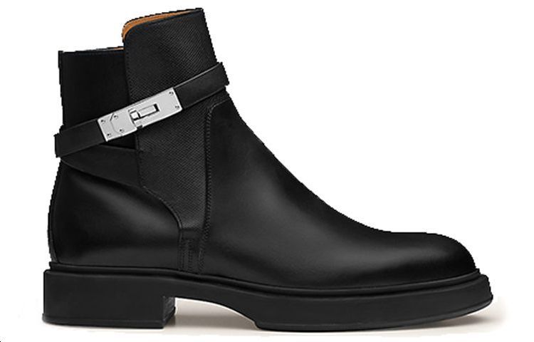 Order HERMES 愛馬仕 Veo 簡約時尚小牛皮短靴 黑色