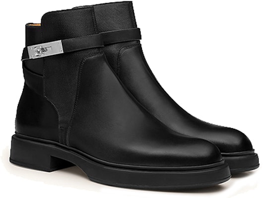 HERMES Veo Ankle Boot 'Simple Fashion Black Calfskin' H212935Z-H01 Lookbook HERMES Veo Ankle Boot 'Simple Fashion Black Calfskin' H212935Z-H01